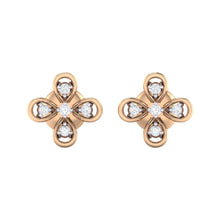 Load image into Gallery viewer, 18Kt rose gold real diamond earring 37(2) by diamtrendz
