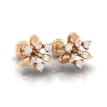 Load image into Gallery viewer, 18Kt rose gold real diamond earring 38(1) by diamtrendz
