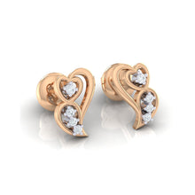 Load image into Gallery viewer, 18Kt rose gold real diamond earring 39(1) by diamtrendz
