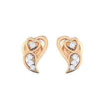 Load image into Gallery viewer, 18Kt rose gold real diamond earring 39(2) by diamtrendz
