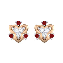 Load image into Gallery viewer, 18Kt rose gold real diamond earring 41(2) by diamtrendz
