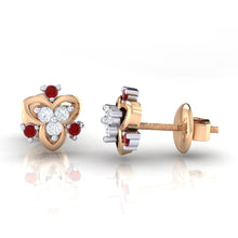 Load image into Gallery viewer, 18Kt rose gold real diamond earring 41(3) by diamtrendz
