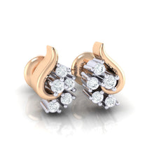 Load image into Gallery viewer, 18Kt rose gold real diamond earring 42(1) by diamtrendz
