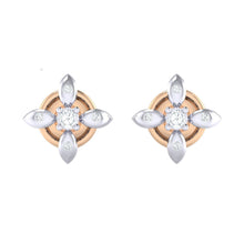 Load image into Gallery viewer, 18Kt rose gold real diamond earring 43(2) by diamtrendz
