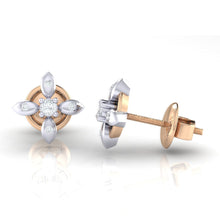 Load image into Gallery viewer, 18Kt rose gold real diamond earring 43(3) by diamtrendz
