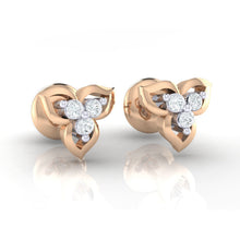 Load image into Gallery viewer, 18Kt rose gold real diamond earring 44(1) by diamtrendz
