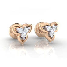 Load image into Gallery viewer, 18Kt rose gold real diamond earring 44(1) by diamtrendz

