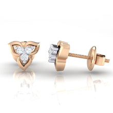 Load image into Gallery viewer, 18Kt rose gold real diamond earring 44(3) by diamtrendz
