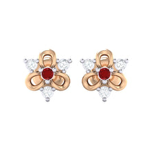 Load image into Gallery viewer, 18Kt rose gold real diamond earring 45(2) by diamtrendz
