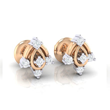 Load image into Gallery viewer, 18Kt rose gold real diamond earring 46(1) by diamtrendz

