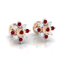 Load image into Gallery viewer, 18Kt rose gold real diamond earring 47(1) by diamtrendz
