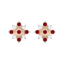 Load image into Gallery viewer, 18Kt rose gold real diamond earring 47(2) by diamtrendz
