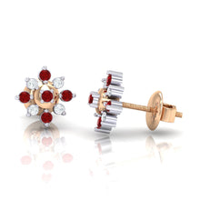 Load image into Gallery viewer, 18Kt rose gold real diamond earring 47(3) by diamtrendz

