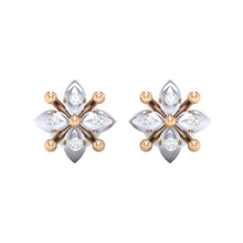 Load image into Gallery viewer, 18Kt rose gold real diamond earring 48(2) by diamtrendz
