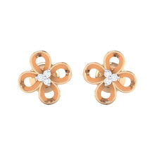 Load image into Gallery viewer, 18Kt rose gold real diamond earring 49(2) by diamtrendz
