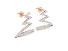 Load image into Gallery viewer, 18Kt rose gold real diamond earring 4(1) by diamtrendz
