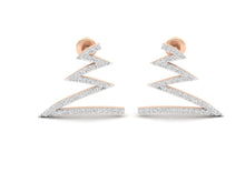 Load image into Gallery viewer, 18Kt rose gold real diamond earring 4(2) by diamtrendz

