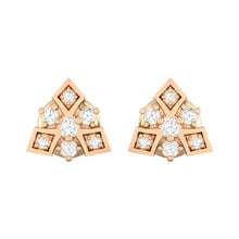 Load image into Gallery viewer, 18Kt rose gold real diamond earring 51(2) by diamtrendz
