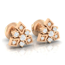 Load image into Gallery viewer, 18Kt rose gold real diamond earring 51(1) by diamtrendz
