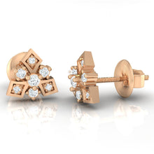 Load image into Gallery viewer, 18Kt rose gold real diamond earring 51(3) by diamtrendz
