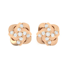 Load image into Gallery viewer, 18Kt rose gold real diamond stud earring 54(2) by diamtrendz
