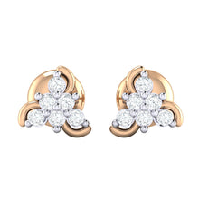 Load image into Gallery viewer, 18Kt rose gold real diamond stud earring 55(2) by diamtrendz
