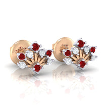 Load image into Gallery viewer, 18Kt rose gold real diamond stud earring 56(1) by diamtrendz
