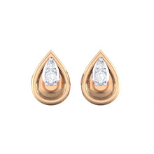 Load image into Gallery viewer, 18Kt rose gold pear diamond earring by diamtrendz
