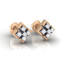 Load image into Gallery viewer, 18Kt rose gold real diamond earring by diamtrendz
