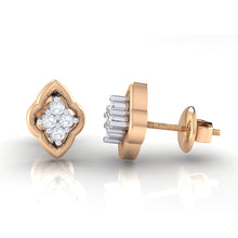 Load image into Gallery viewer, 18Kt rose gold real diamond earring by diamtrendz
