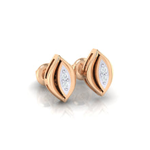 Load image into Gallery viewer, 18Kt rose gold real diamond earring by diamtrendz
