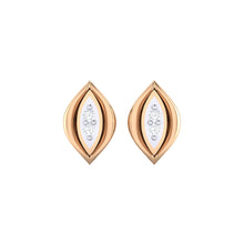Load image into Gallery viewer, 18Kt rose gold real diamond earring by diamtrendz

