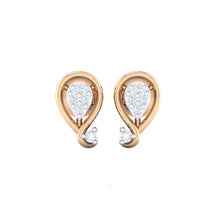 Load image into Gallery viewer, 18Kt rose gold real diamond earring by diamtrendz
