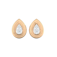 Load image into Gallery viewer, 18Kt rose gold pear diamond earring by diamtrendz

