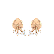 Load image into Gallery viewer, 18Kt rose gold real diamond earring by diamtrendz
