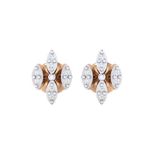 Load image into Gallery viewer, 18Kt rose gold real diamond earring by diamtrendz
