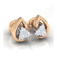Load image into Gallery viewer, 18Kt rose gold real diamond earring by diamtrendz
