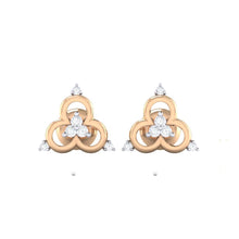 Load image into Gallery viewer, 18Kt rose gold real diamond earring 9(2) by diamtrendz
