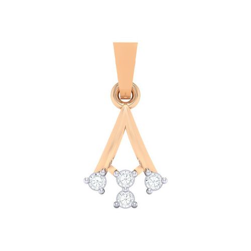 18Kt rose gold real diamond pendant 12(1) by diamtrendz