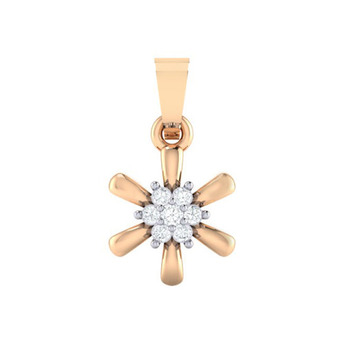 18Kt rose gold real diamond pendant 15(1) by diamtrendz