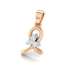 Load image into Gallery viewer, 18Kt rose gold real diamond pendant 16(2) by diamtrendz
