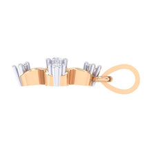 Load image into Gallery viewer, 18Kt rose gold floral diamond pendant by diamtrendz
