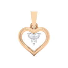 Load image into Gallery viewer, 18Kt rose gold heart diamond pendant by diamtrendz
