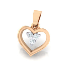 Load image into Gallery viewer, 18Kt rose gold heart diamond pendant by diamtrendz
