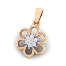 Load image into Gallery viewer, 18Kt rose gold floral diamond pendant by diamtrendz
