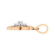 Load image into Gallery viewer, 18Kt rose gold floral diamond pendant by diamtrendz
