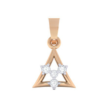 Load image into Gallery viewer, 18Kt rose gold triangle diamond pendant by diamtrendz
