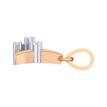 Load image into Gallery viewer, 18Kt rose gold triangle diamond pendant by diamtrendz
