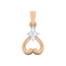 Load image into Gallery viewer, 18Kt rose gold heart diamond pendant by diamtrendz
