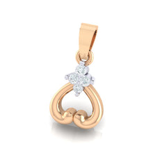 Load image into Gallery viewer, 18Kt rose gold heart diamond pendant by diamtrendz
